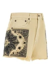 x-bf shorts in used-effect garment-dyed cotton denim