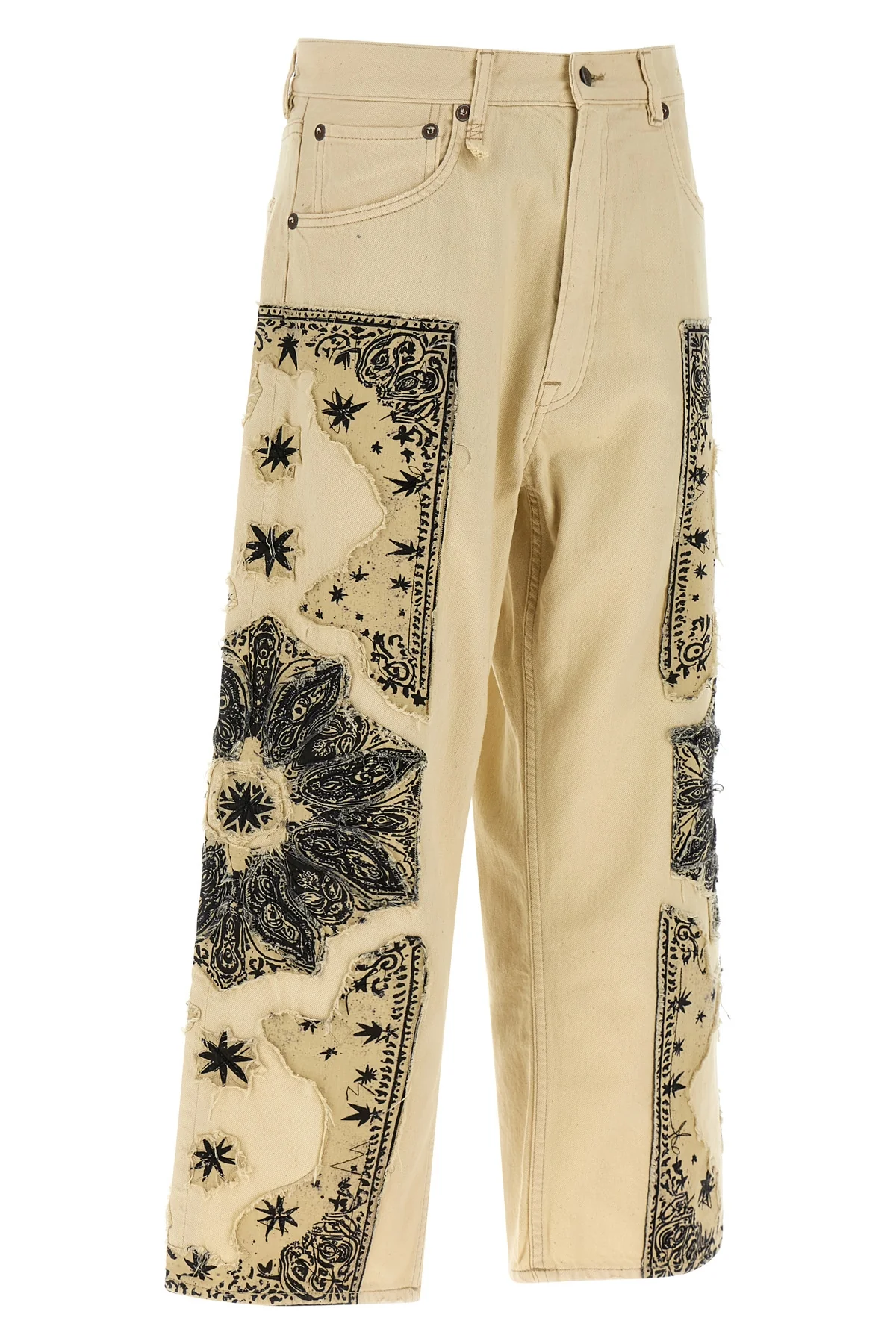 garment-dyed cotton denim x-bf jeans