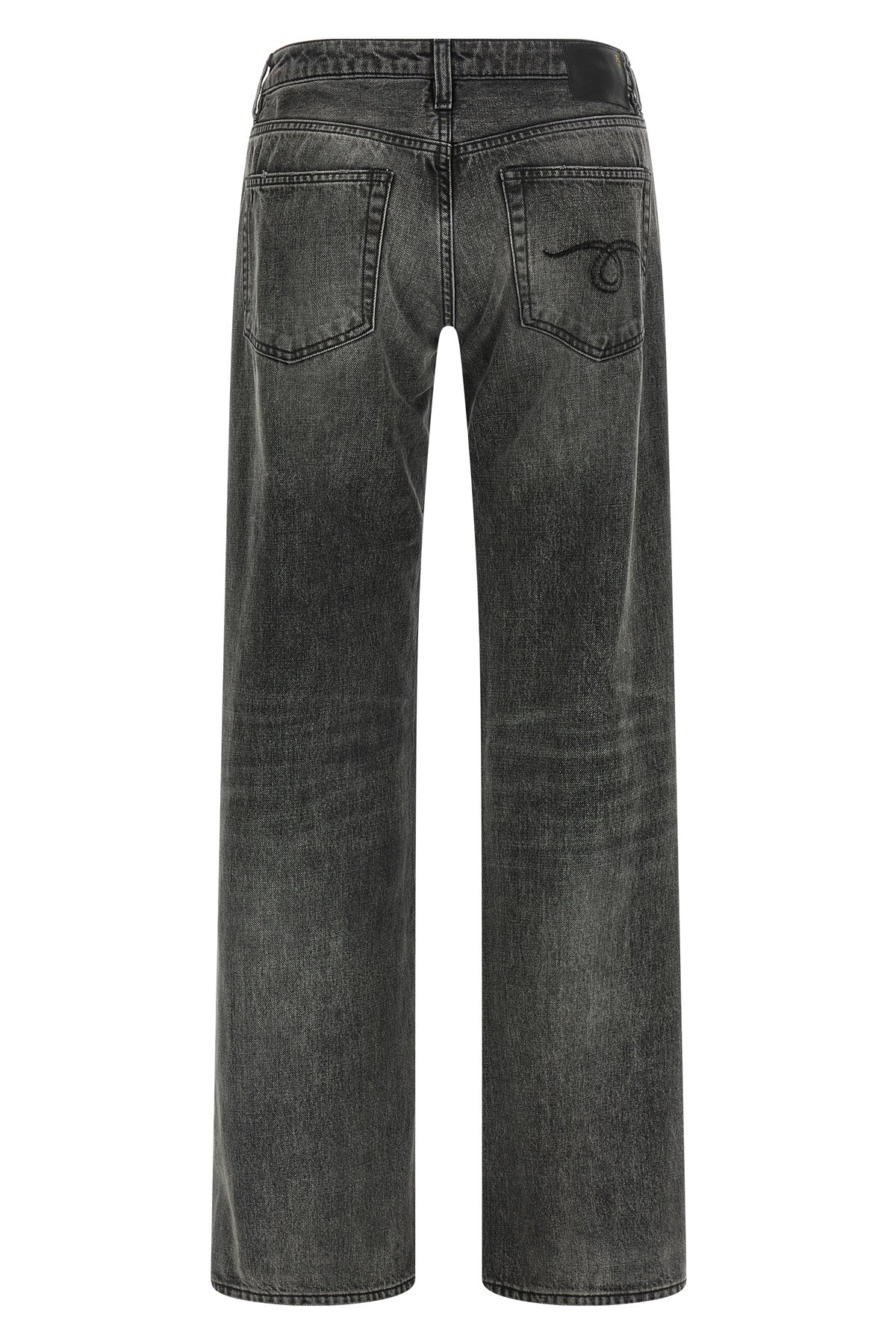 effie used-effect stonewashed cotton denim jeans