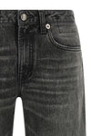 effie used-effect stonewashed cotton denim jeans