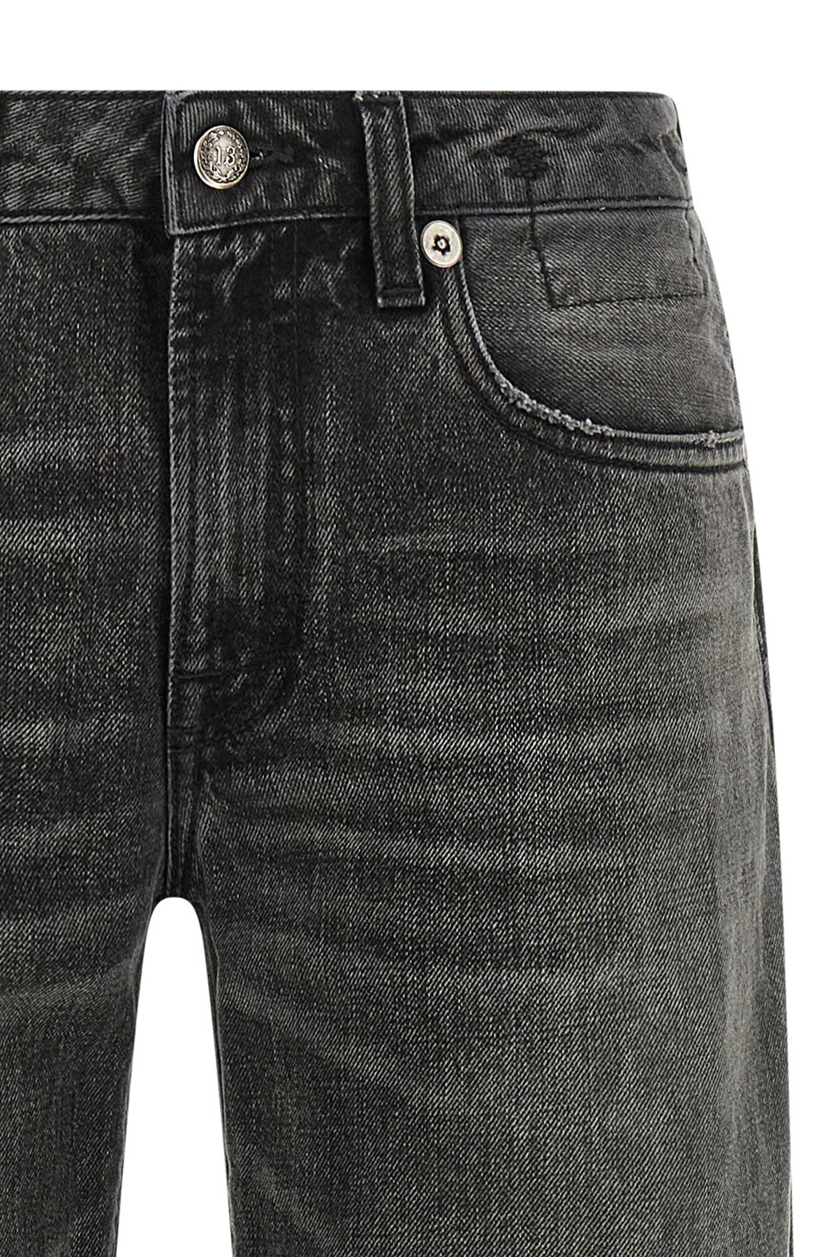 effie used-effect stonewashed cotton denim jeans