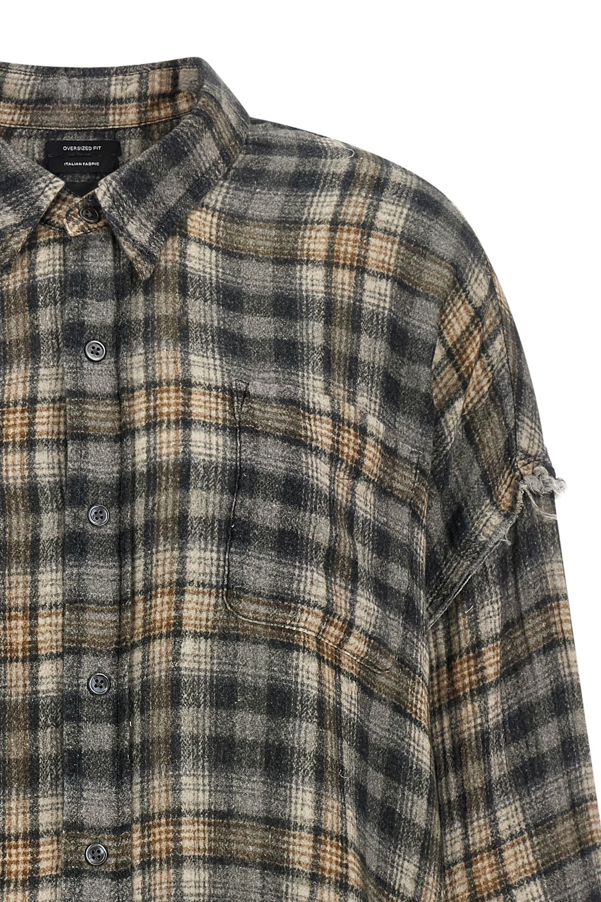 the r13 shirt redefines casual tailoring through a deconstructed aesthetic