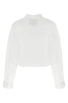 crossover bubble cotton shirt