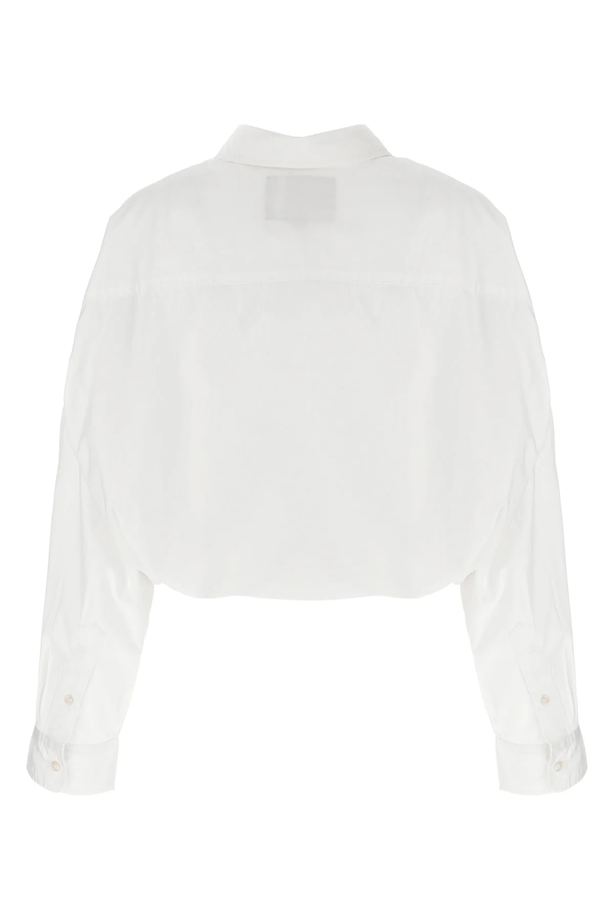 crossover bubble cotton shirt