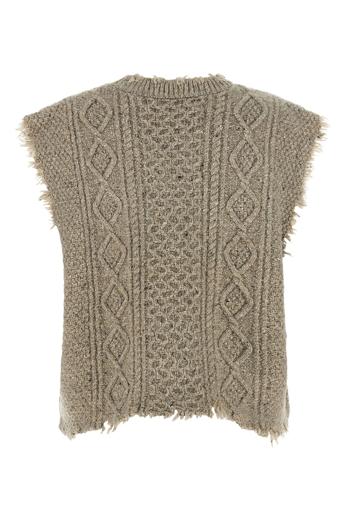 R13 S the boyfriend cable r13 vest redefines classic knitwear through a bold and dec