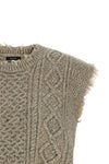 the boyfriend cable r13 vest redefines classic knitwear through a bold and dec