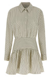 rocco mini dress in striped cotton poplin