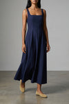 wells midi dress in light cotton poplin