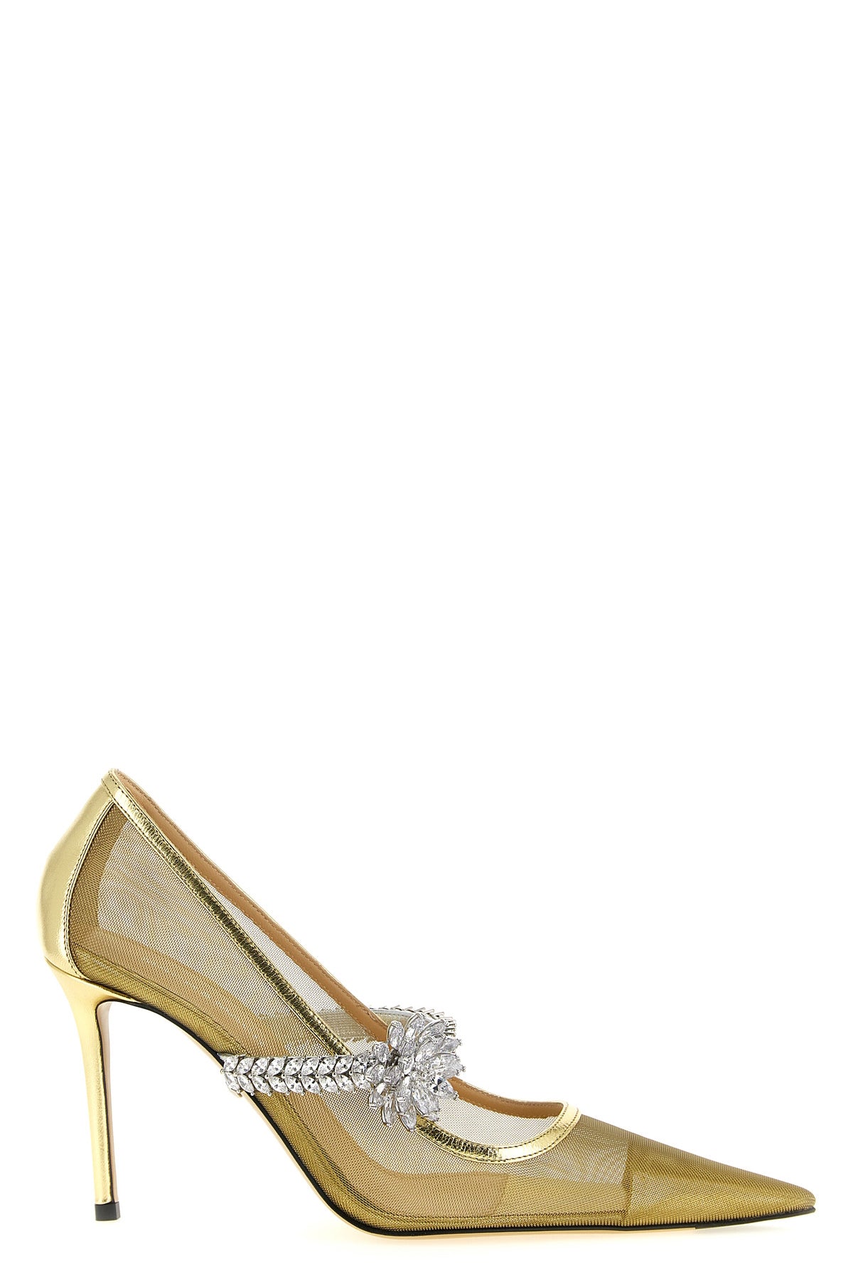 MACH amp; MACH 35.5 mesh and laminated leather pumps