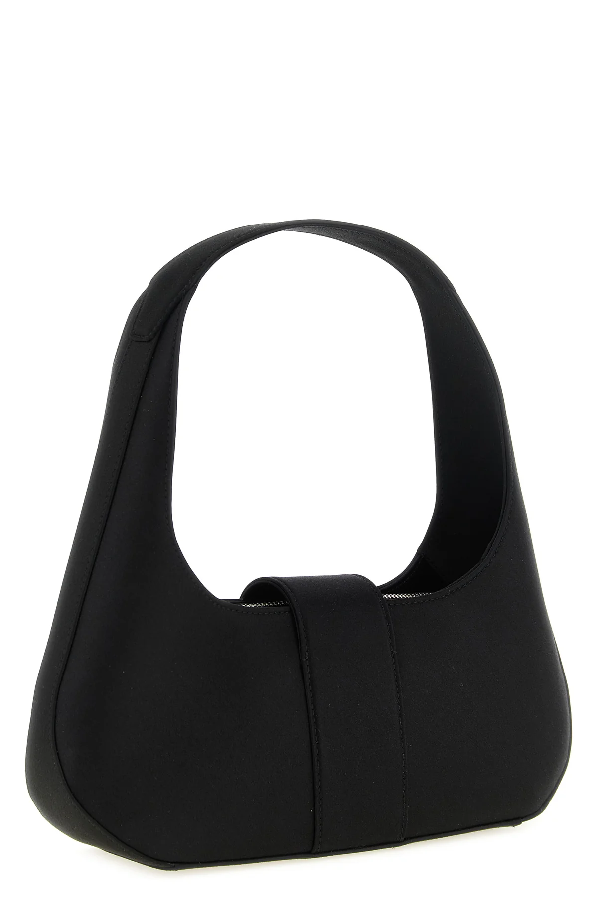 the roger vivier pilgrim mini hobo bag stands out for its half-moon silhouette