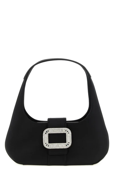 the roger vivier pilgrim mini hobo bag stands out for its half-moon silhouette