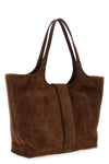 viv choc midi suede shopping bag