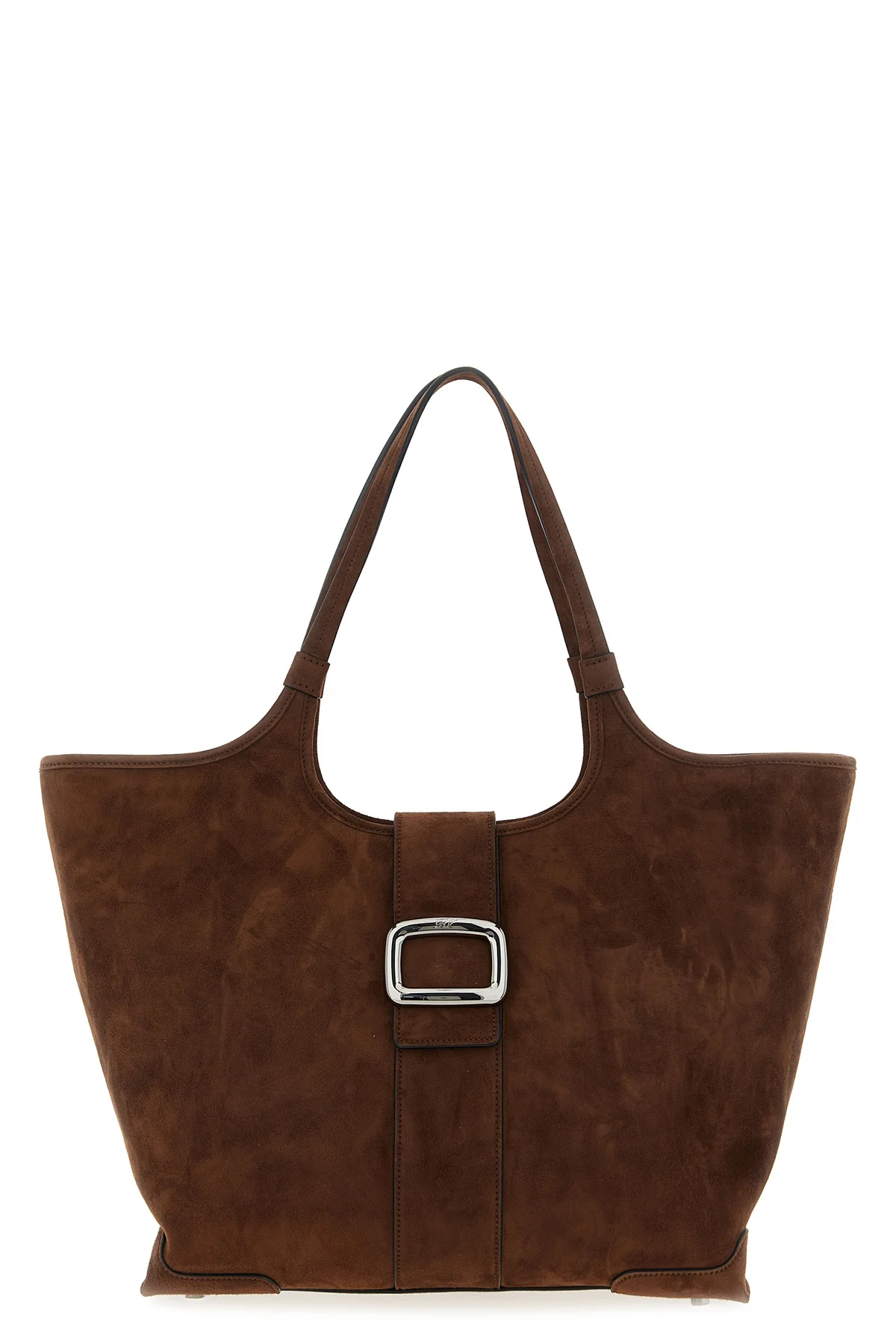 viv choc midi suede shopping bag