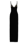 open leg cami long viscose blend dress