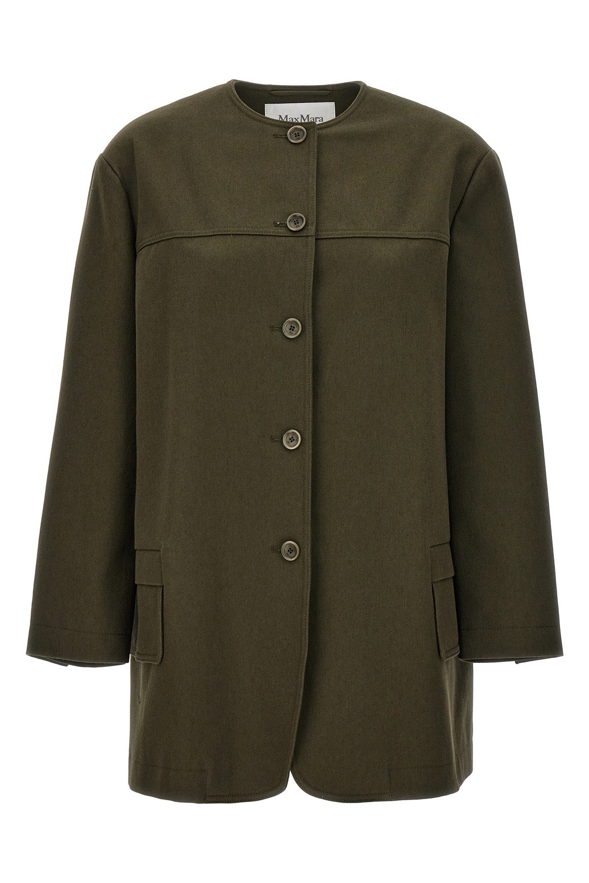 MAX MARA 42 recital midi jacket in heavy cotton drill