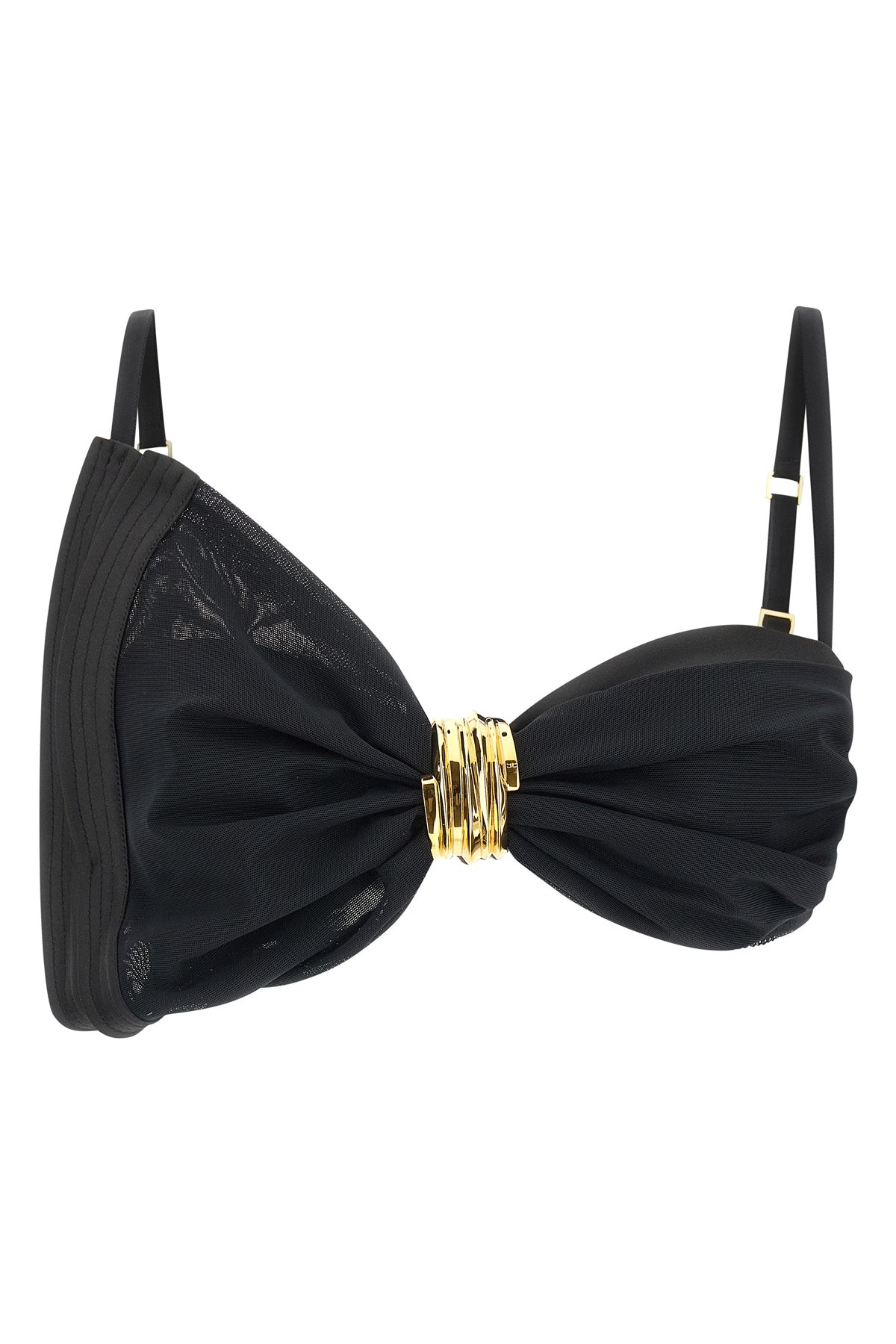 ELISABETTA FRANCHI 40 satin and tulle bra