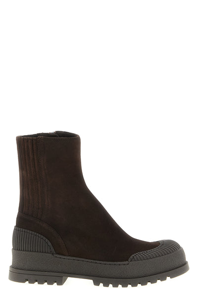 rugged suede ankle boots