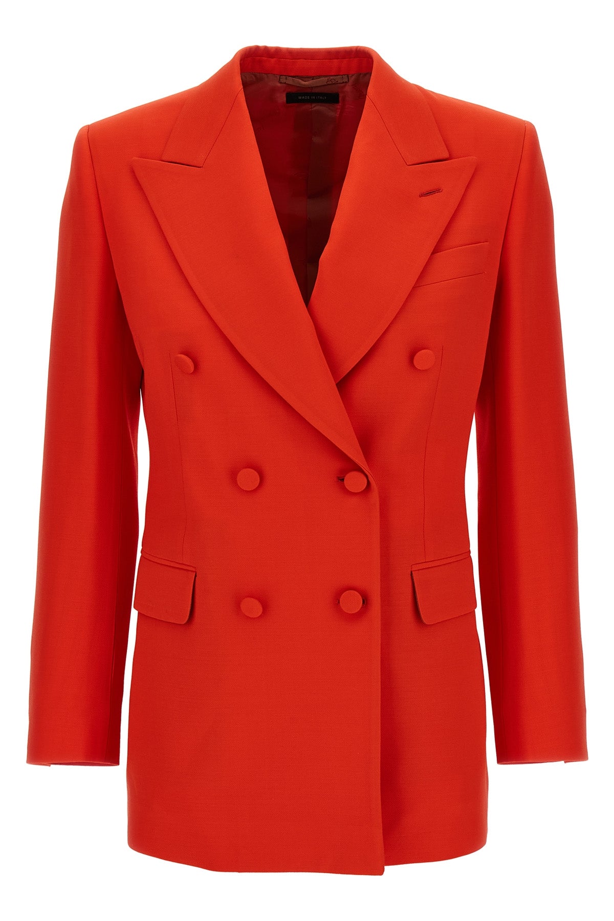 BRIONI 38 flavia double-breasted blazer in wool and silk blend