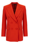 flavia double-breasted blazer in wool and silk blend