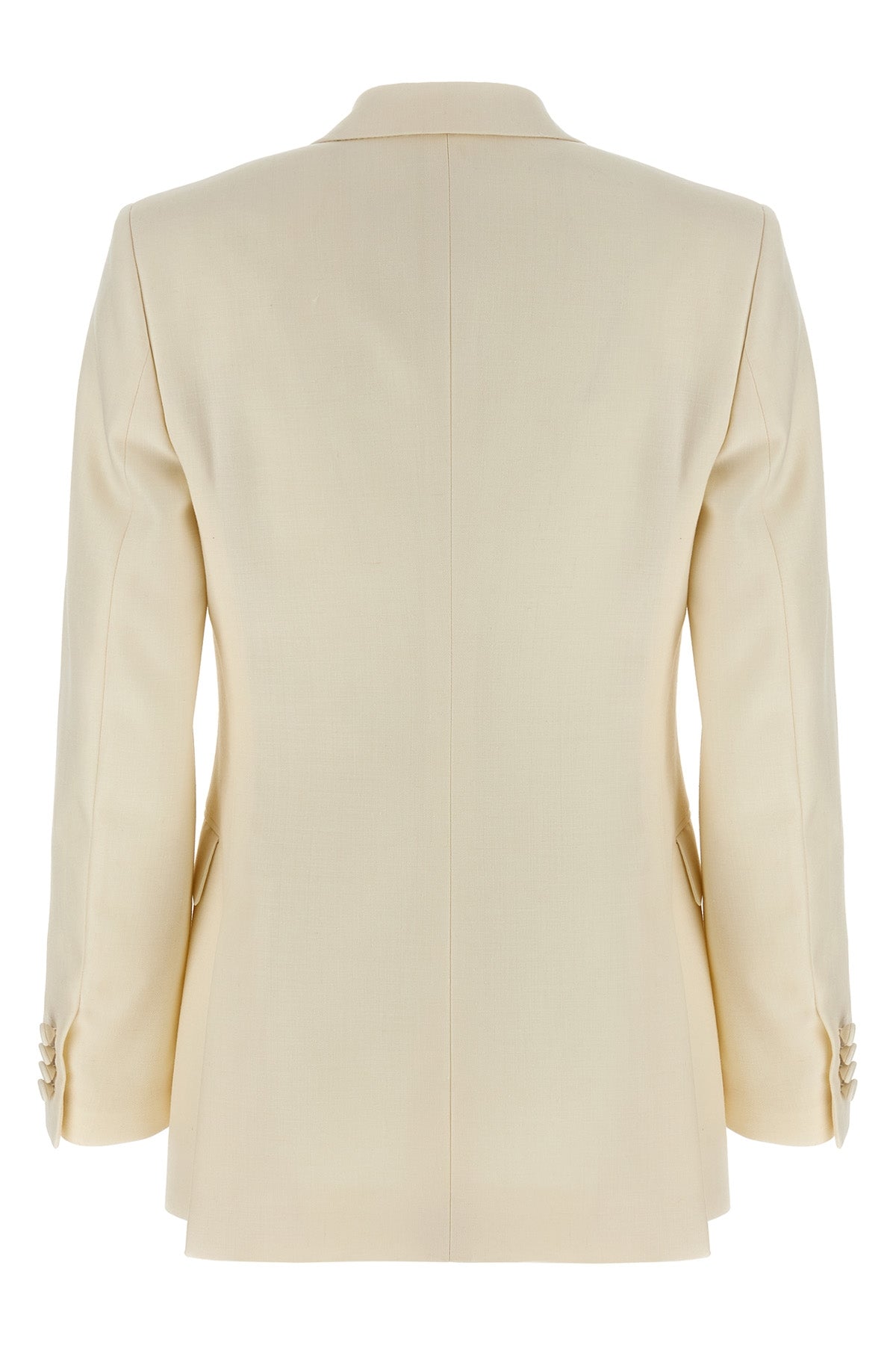 BRIONI 36 flavia double-breasted blazer in silk and linen wool blend