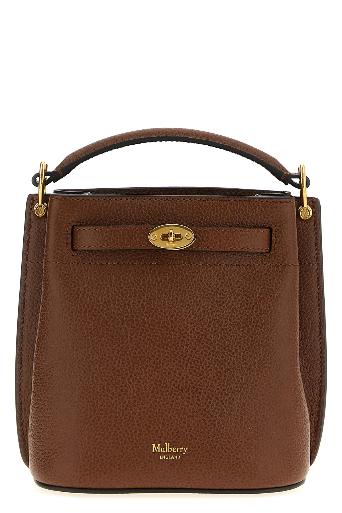 islington mini bucket bag in hammered leather