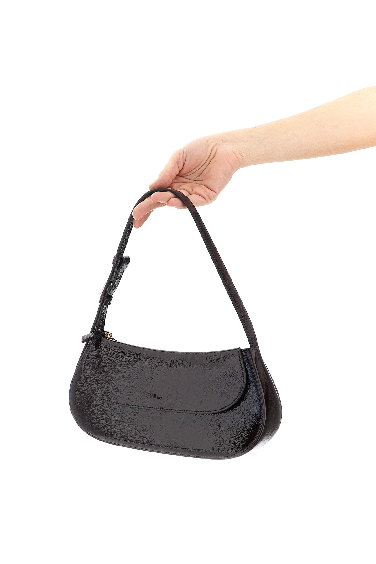 MULBERRY OS clovelly patent leather shoulder bag