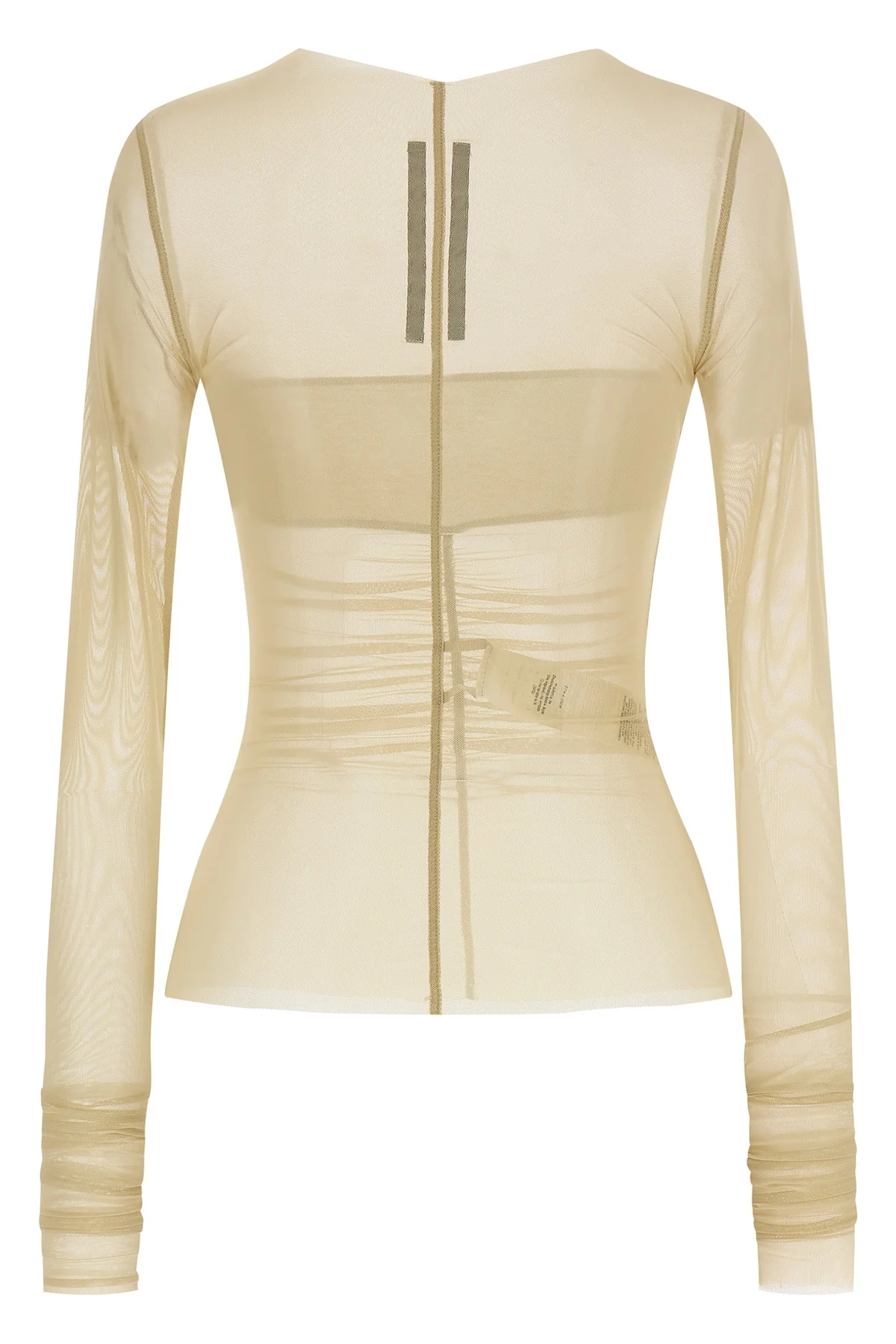 RICK OWENS 42 temple semi-transparent stretch nylon tulle top