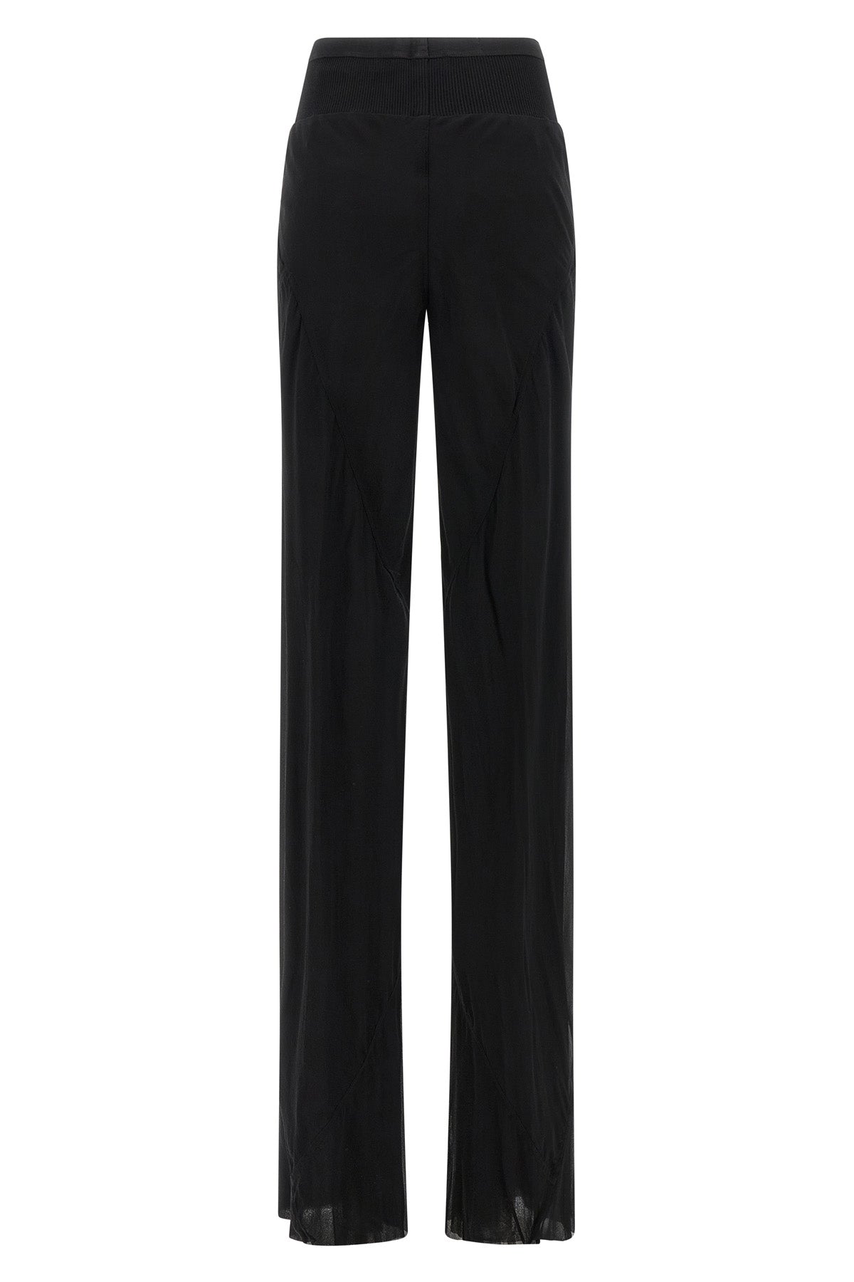 RICK OWENS 38 bias semi-transparent light silk georgette trousers