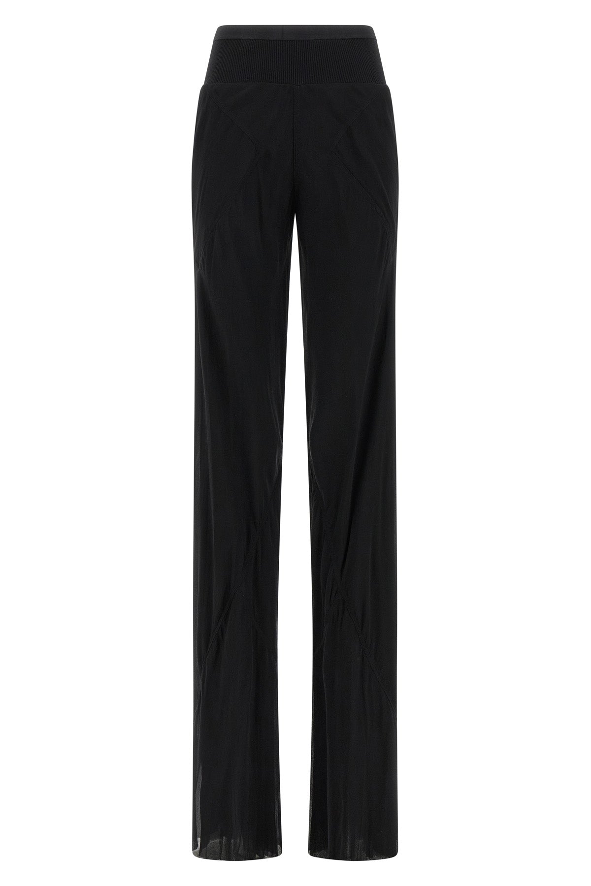 bias semi-transparent light silk georgette trousers