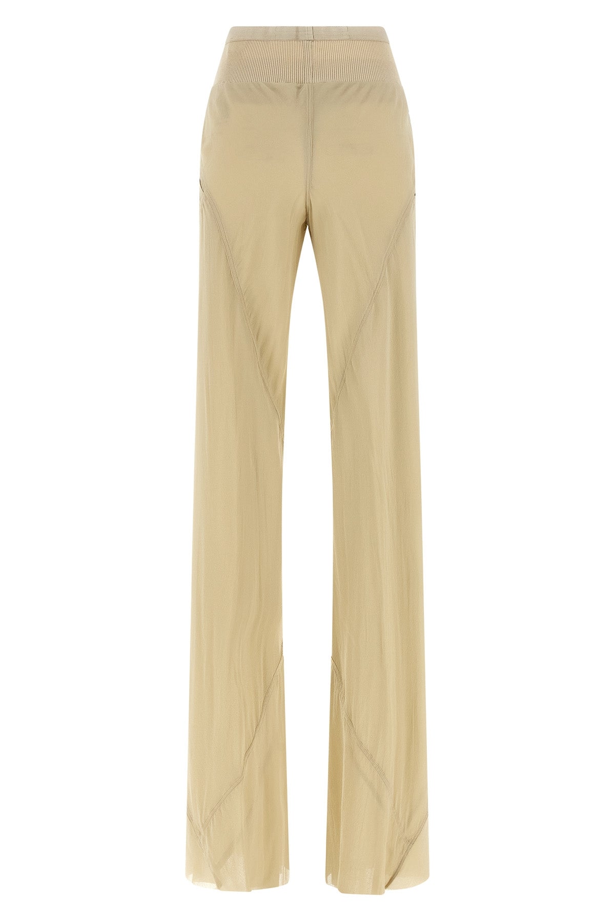RICK OWENS 38 bias semi-transparent light silk georgette trousers