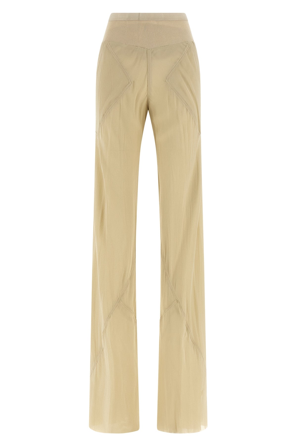 bias semi-transparent light silk georgette trousers