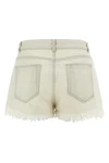 milk was bias cuoff medium-weight cotton denim shorts made