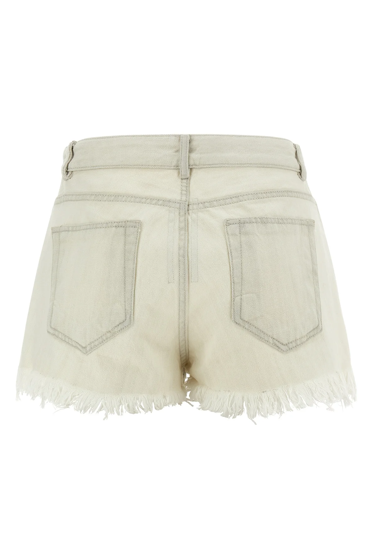 milk was bias cuoff medium-weight cotton denim shorts made