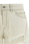 milk was bias cuoff medium-weight cotton denim shorts made