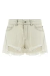 milk was bias cuoff medium-weight cotton denim shorts made