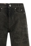 rick owens bolan cutoff bermuda shorts redefine denim codes through a deconstr