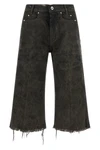 rick owens bolan cutoff bermuda shorts redefine denim codes through a deconstr