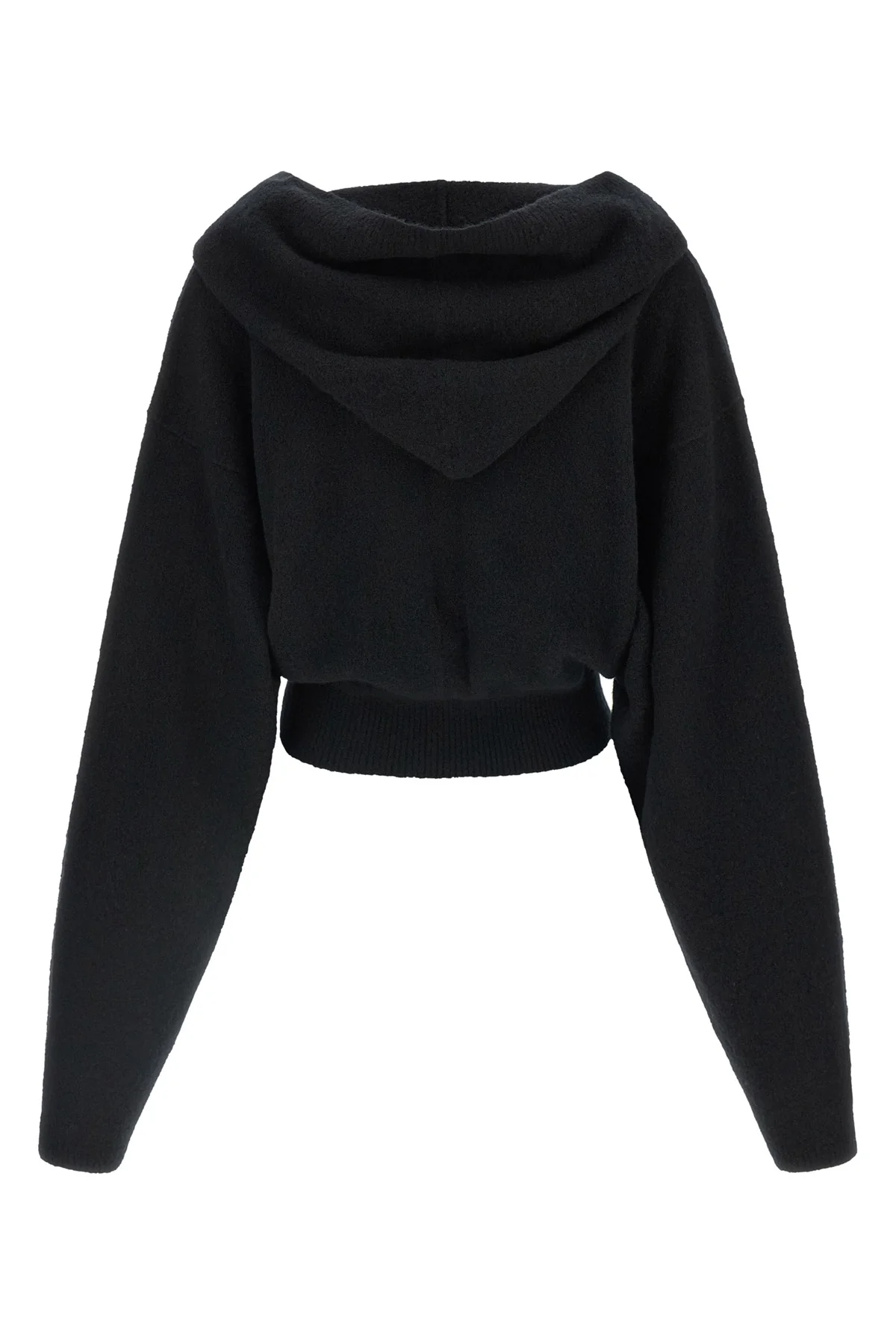 the rick owens tower pull cropped sweatshirt redefines the volumes of the cont