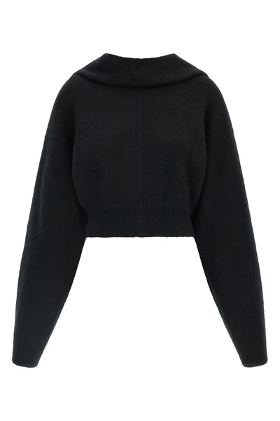 the rick owens tower pull cropped sweatshirt redefines the volumes of the cont