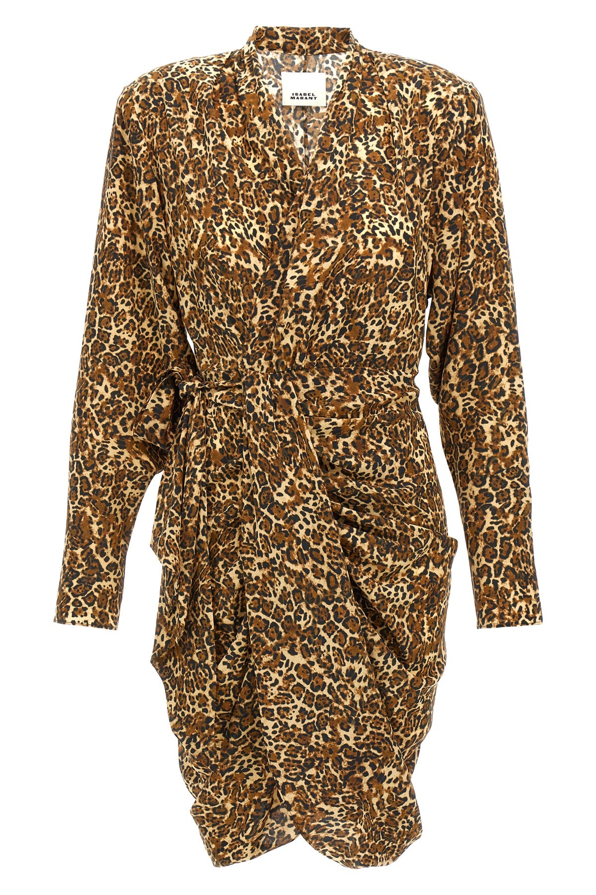 ISABEL MARANT 34 cleora leopard print stretch silk dress