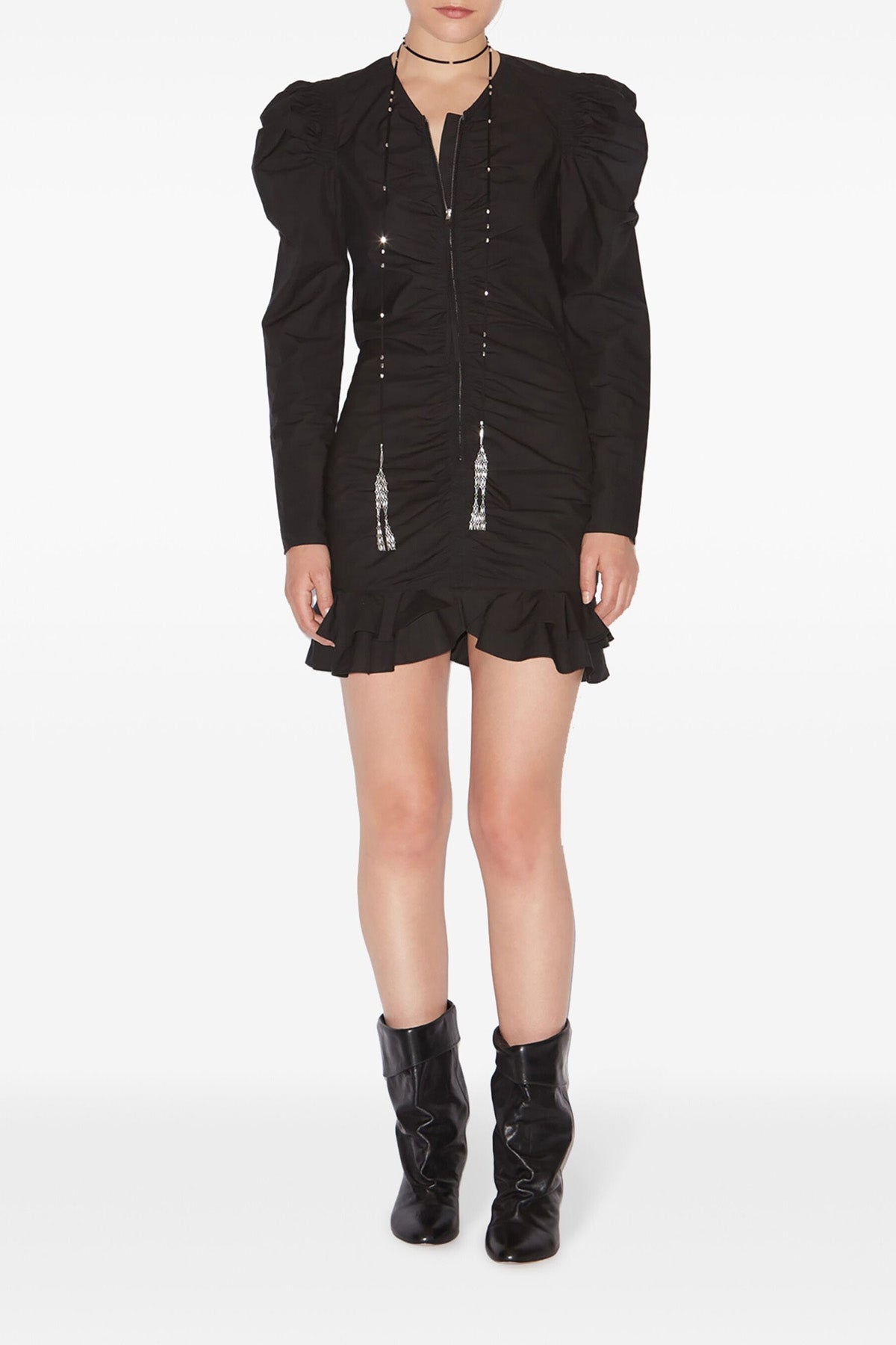 MARANT ETOILE 34 briali crunchy cotton mini dress