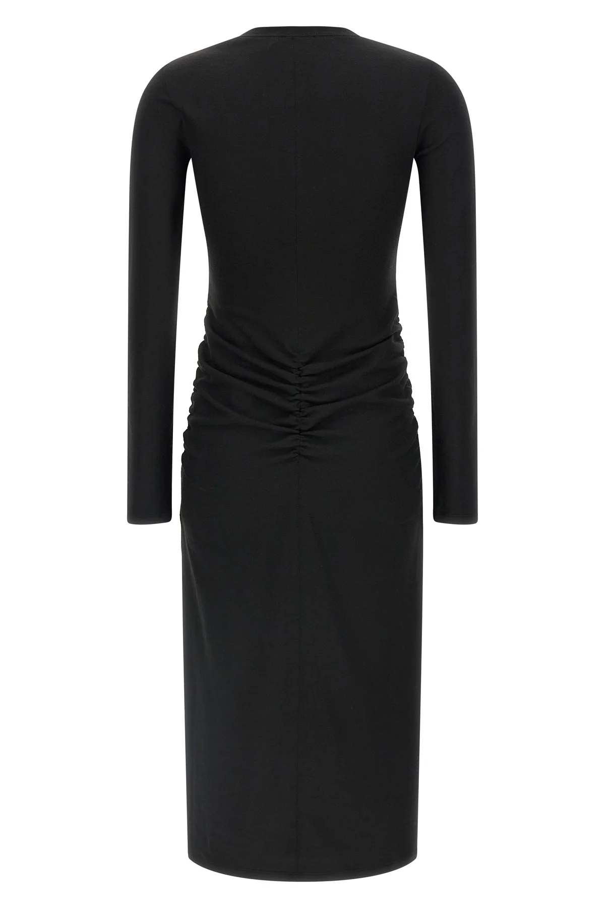 the marant étoile dylin long dress redefines the silhouette through a play of