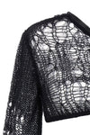 spider ziggy top in openwork mohair blend