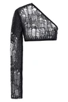 spider ziggy top in openwork mohair blend