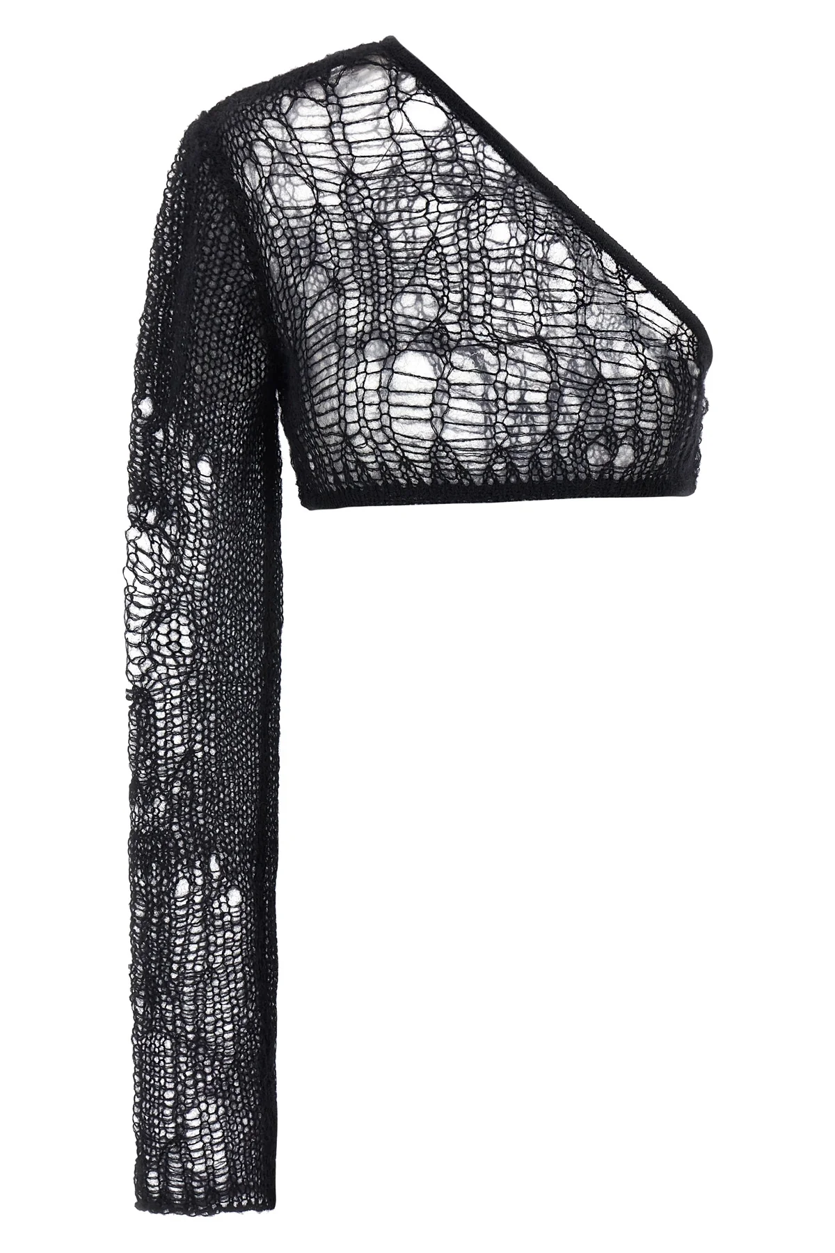 spider ziggy top in openwork mohair blend