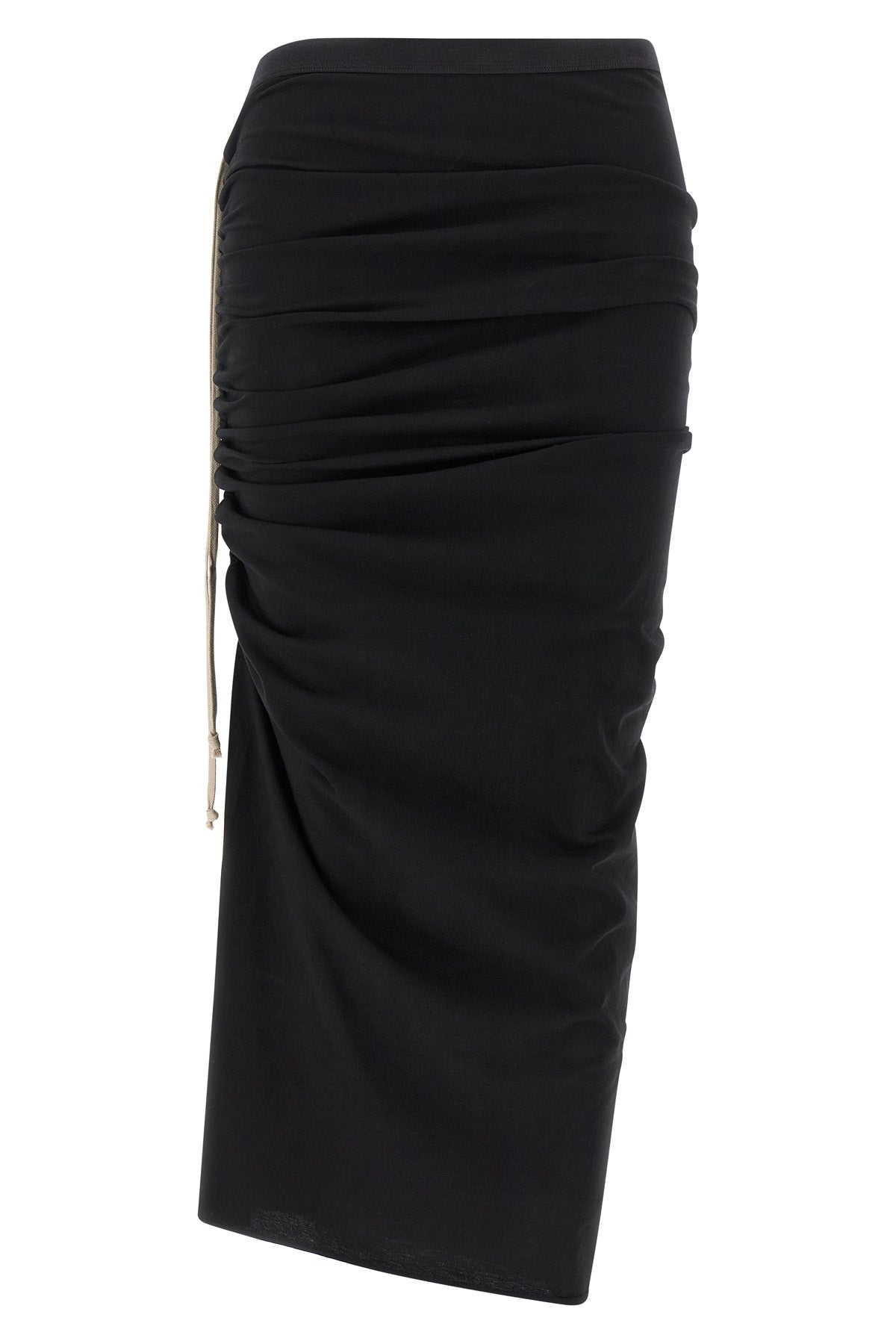 RICK OWENS 40 edfu knee cotton jersey midi skirt