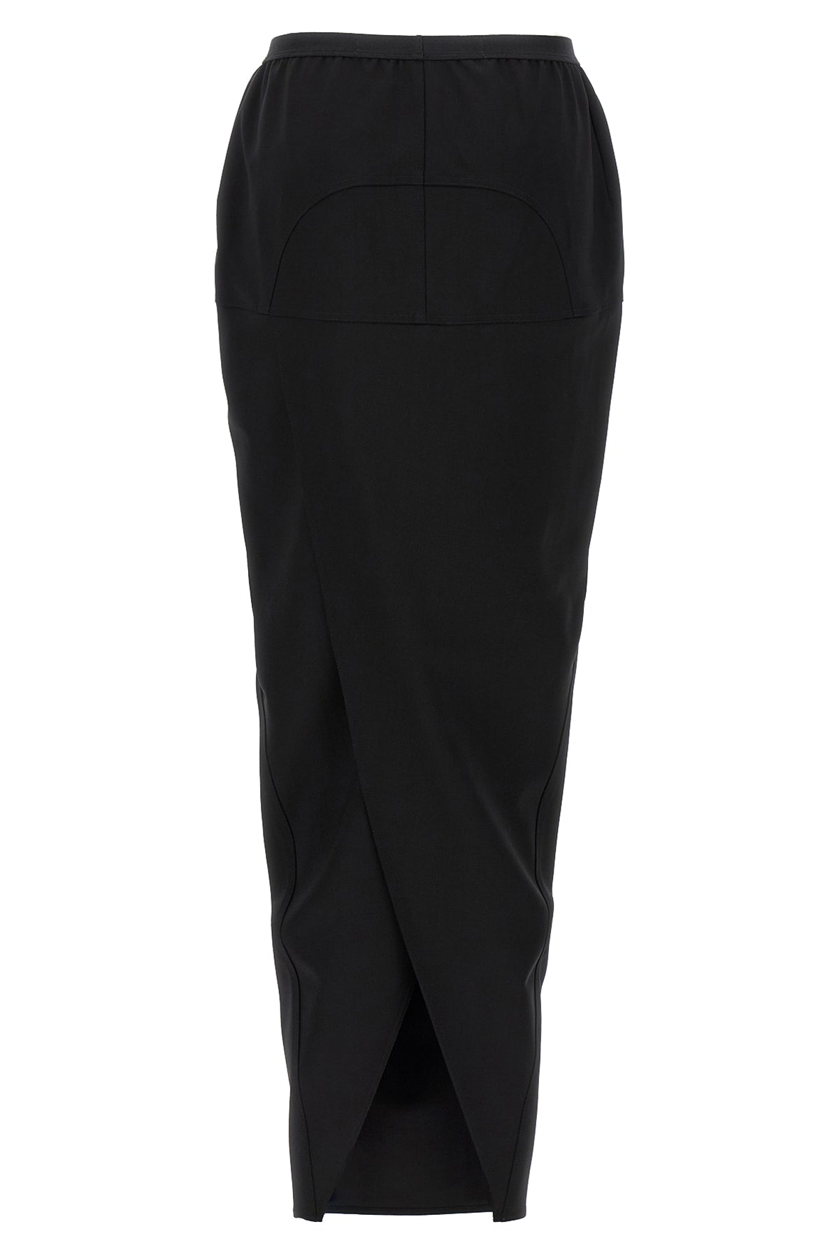 soft pillar long skirt in wool blend