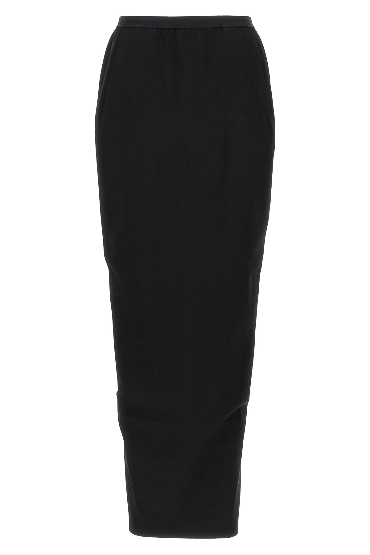 RICK OWENS 38 soft pillar long skirt in wool blend