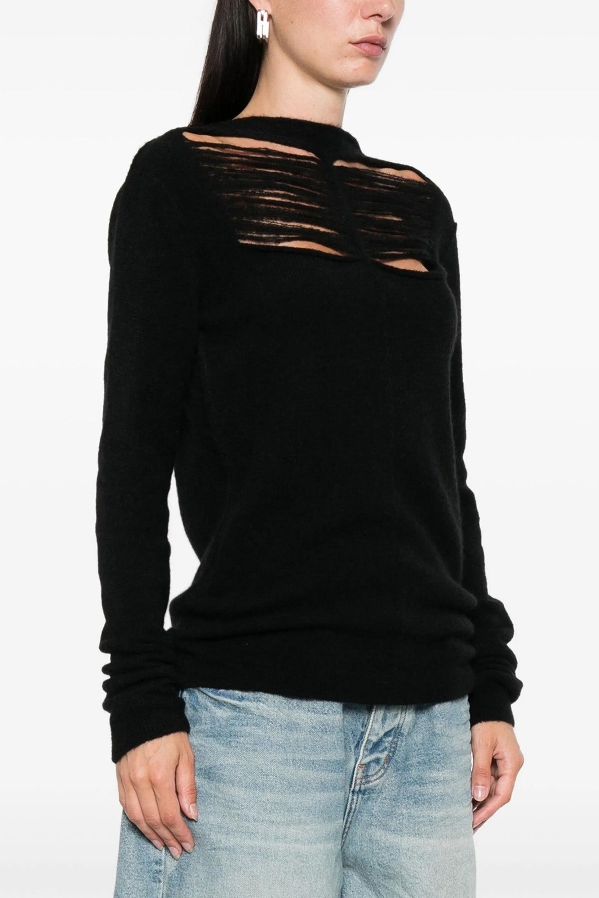 RICK OWENS S ls top wool sweater