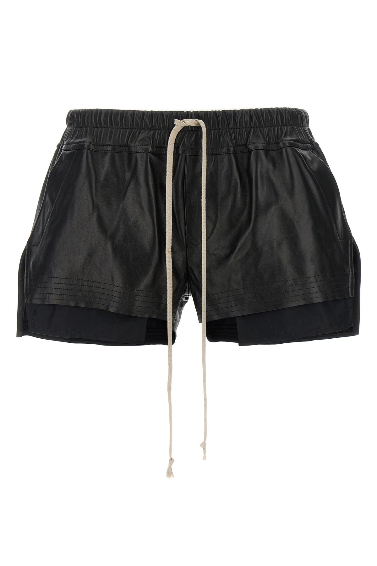 RICK OWENS 40 fog boxers leather shorts